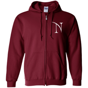 Branded white logo Zip Up Hooded Sweatshirt - Image 2