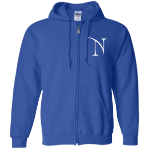 Branded white logo Zip Up Hooded Sweatshirt - Image 3