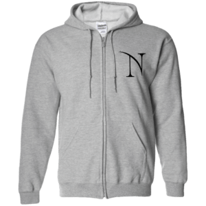 Branded (black) Zip Up Hooded Sweatshirt