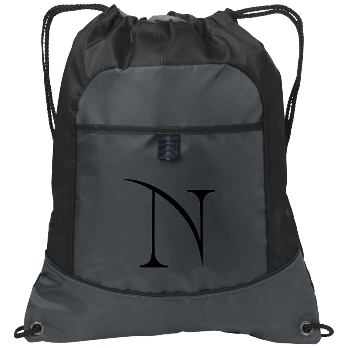 Nou Fashion Black Pocket Cinch Pack